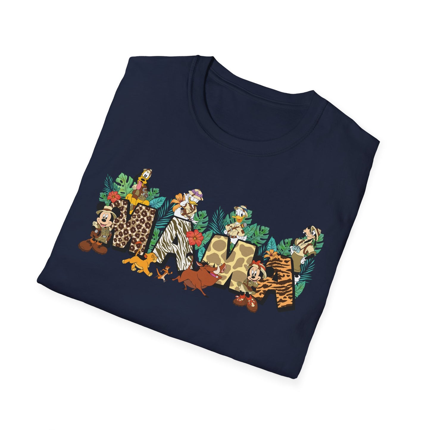 Safari Mama Shirt β Jungle Adventure Cartoon Tee | Animal Print Mom Shirt | Family Vacation Outfit