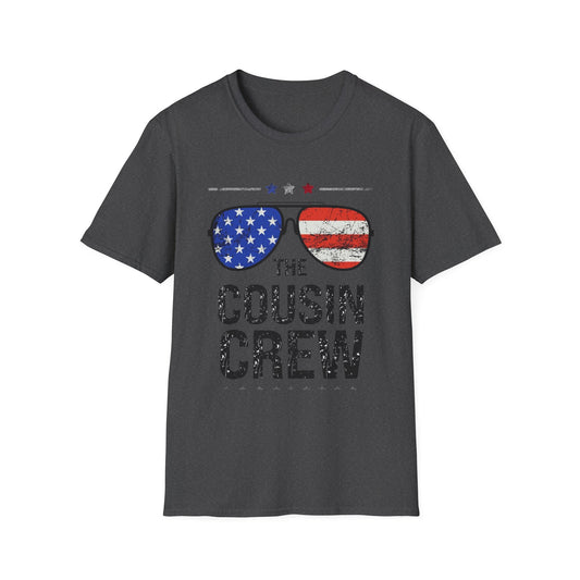 The Cousin Crew T-Shirt — American Flag Sunglasses Patriotic Family Tee