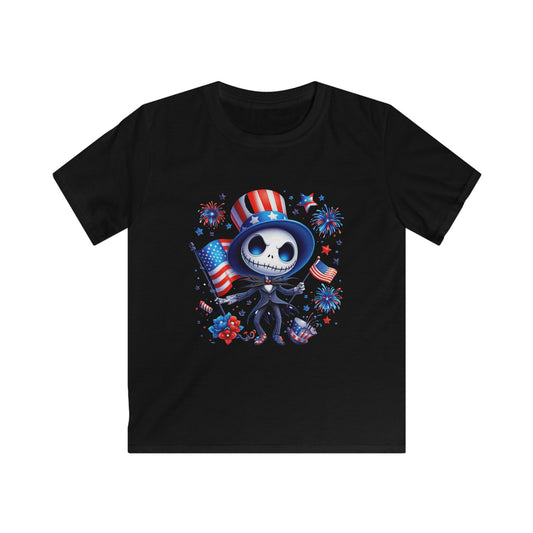 Kids 4th of July Jack Skellington Patriot Tee