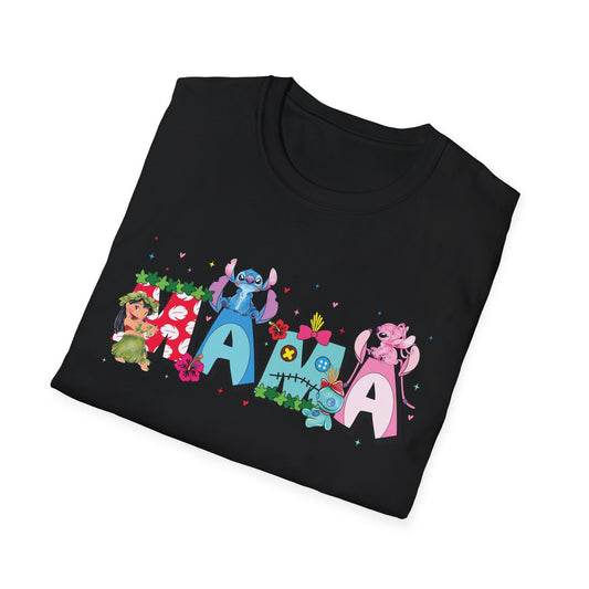 Ohana Mama Shirt – Tropical Cute Alien Graphic Tee | Island Mom Shirt | Family Vacation Outfit