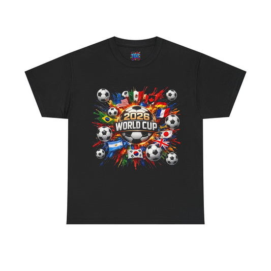 2026 World Cup Soccer Ball Explosion T-Shirt | International Flags