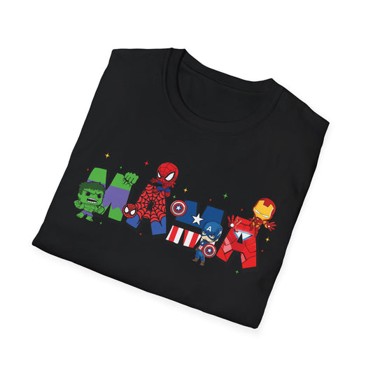 Marvel Heroes Name Tee — Cartoon Superhero Letter Design