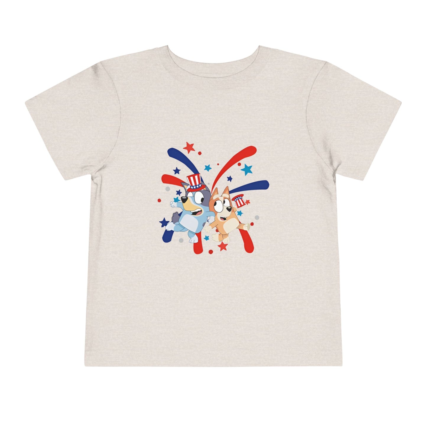 Patriotic Cartoon Corgis Toddler Tee — 4th of July Kids Shirt