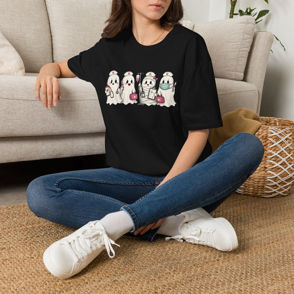Nurse Ghosts T-Shirt | Cute Halloween Medical Team Design