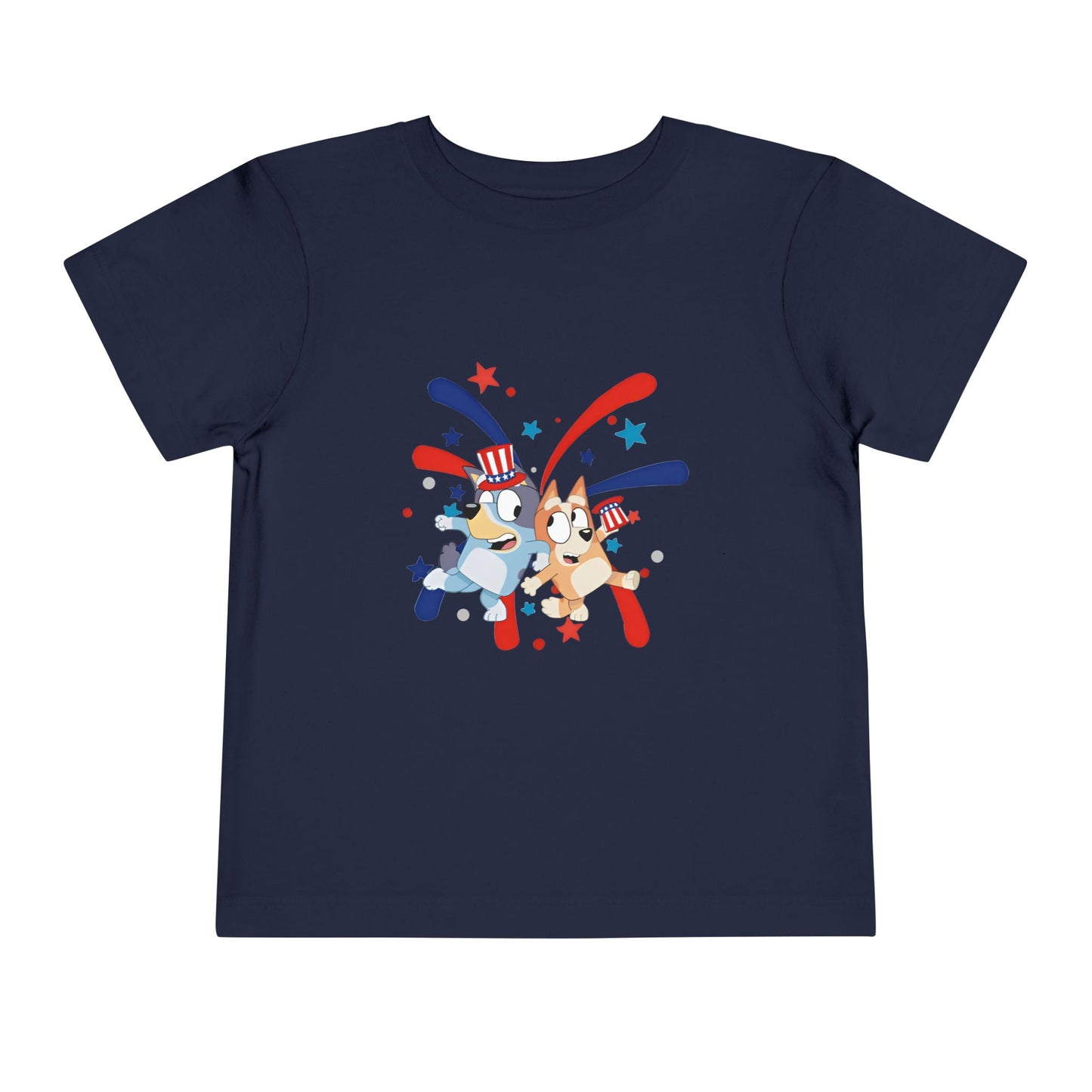 Patriotic Cartoon Corgis Toddler Tee — 4th of July Kids Shirt