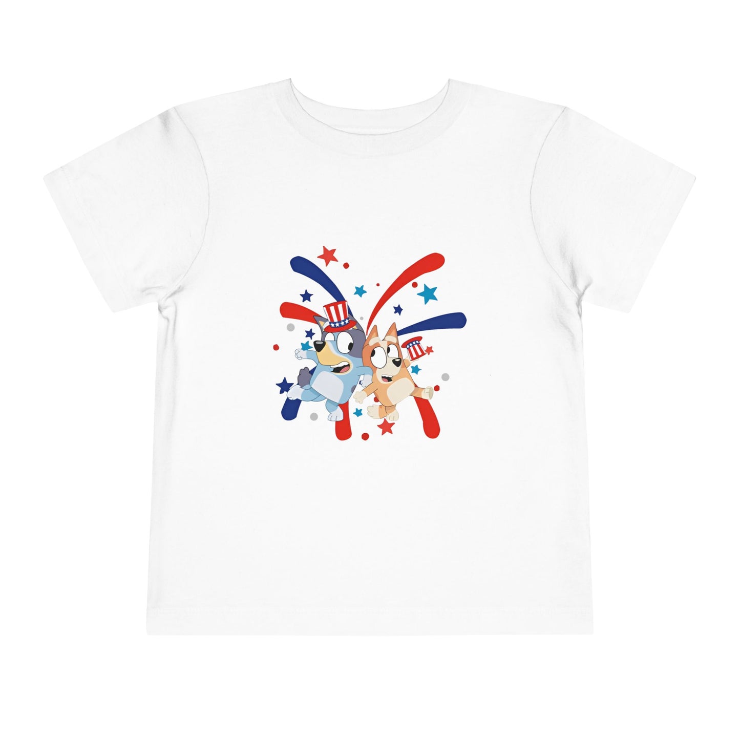 Patriotic Cartoon Corgis Toddler Tee — 4th of July Kids Shirt