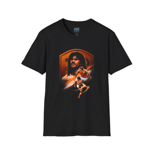 Skateboarder Sunset Graphic T-Shirt — Retro Orange Skate Art