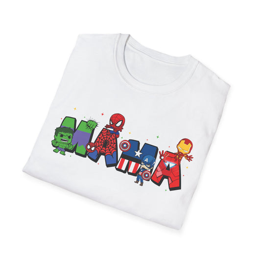 Marvel Heroes Name Tee — Cartoon Superhero Letter Design