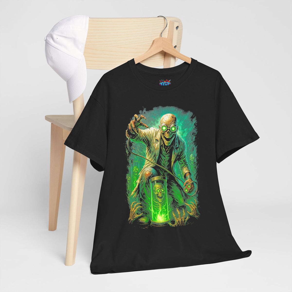Mad Scientist T-Shirt | Creepy Laboratory Graphic Tee | Horror Science Shirt | Halloween Monster Apparel | Gothic Horror Clothing