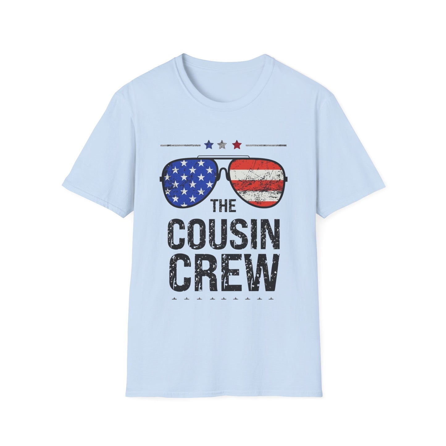 The Cousin Crew T-Shirt — American Flag Sunglasses Patriotic Family Tee