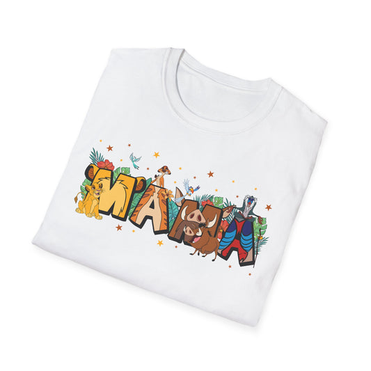 Safari Mama Shirt – Jungle Animal Graphic Tee | Savanna Mom Shirt | Cute Animal Family Tee