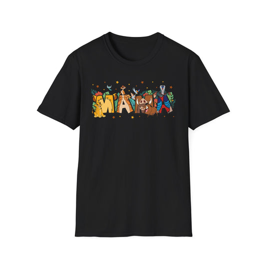 Safari Mama Shirt – Jungle Animal Graphic Tee | Savanna Mom Shirt | Cute Animal Family Tee