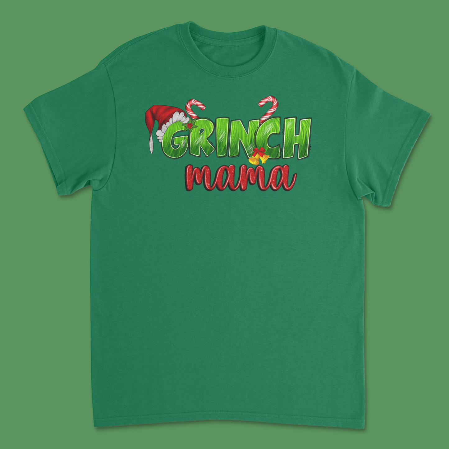 Grinch Mama Christmas T-Shirt - Funny Holiday Graphic Tee for Moms