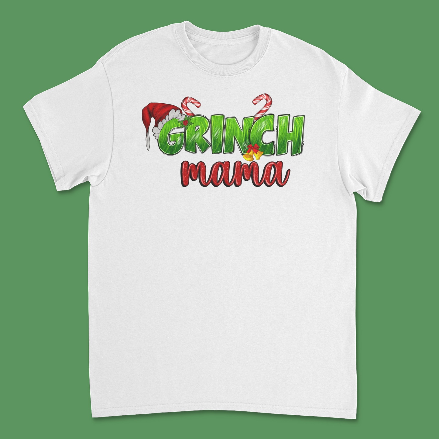 Grinch Mama Christmas T-Shirt - Funny Holiday Graphic Tee for Moms