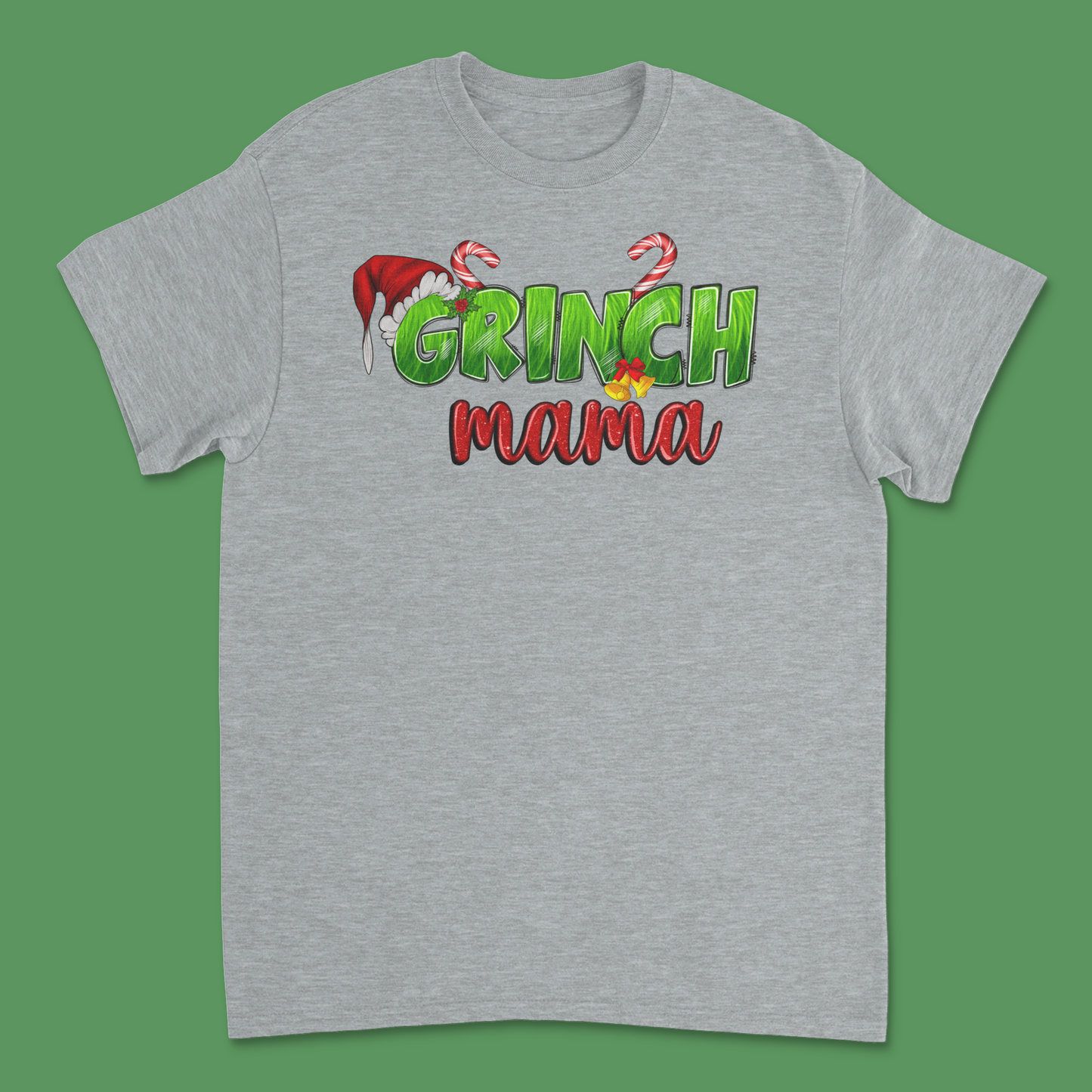 Grinch Mama Christmas T-Shirt - Funny Holiday Graphic Tee for Moms