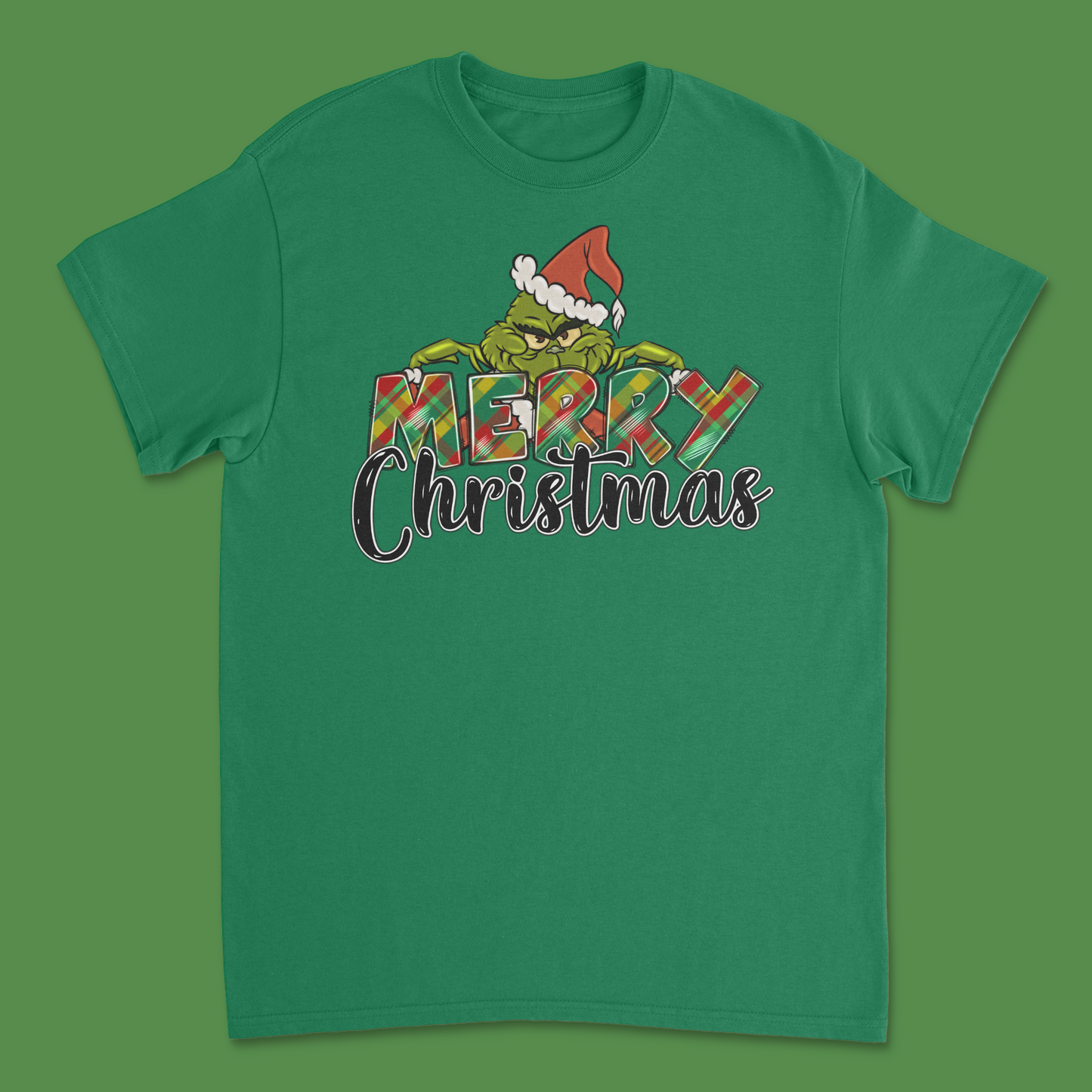 Grinch Merry Christmas Shirt - Funny Holiday Graphic Tee for Grinch Fans