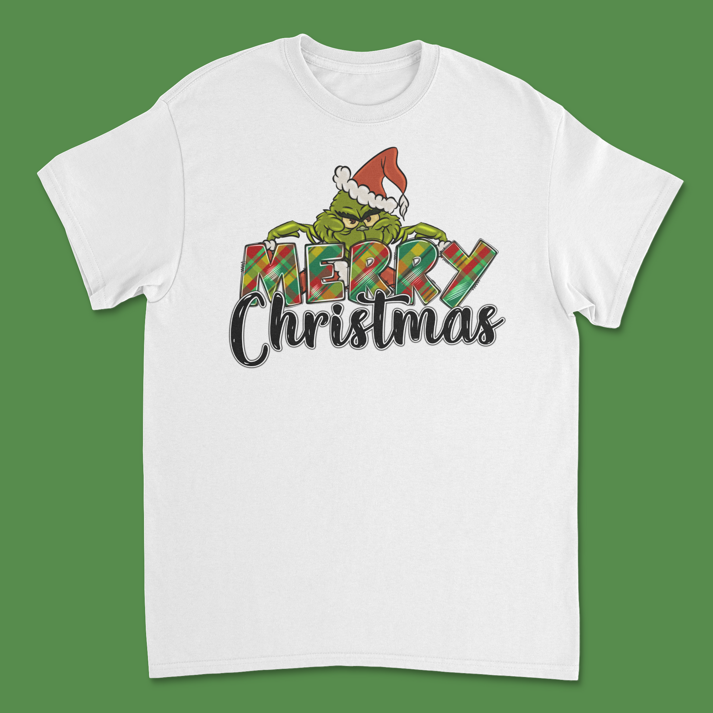 Grinch Merry Christmas Shirt - Funny Holiday Graphic Tee for Grinch Fans