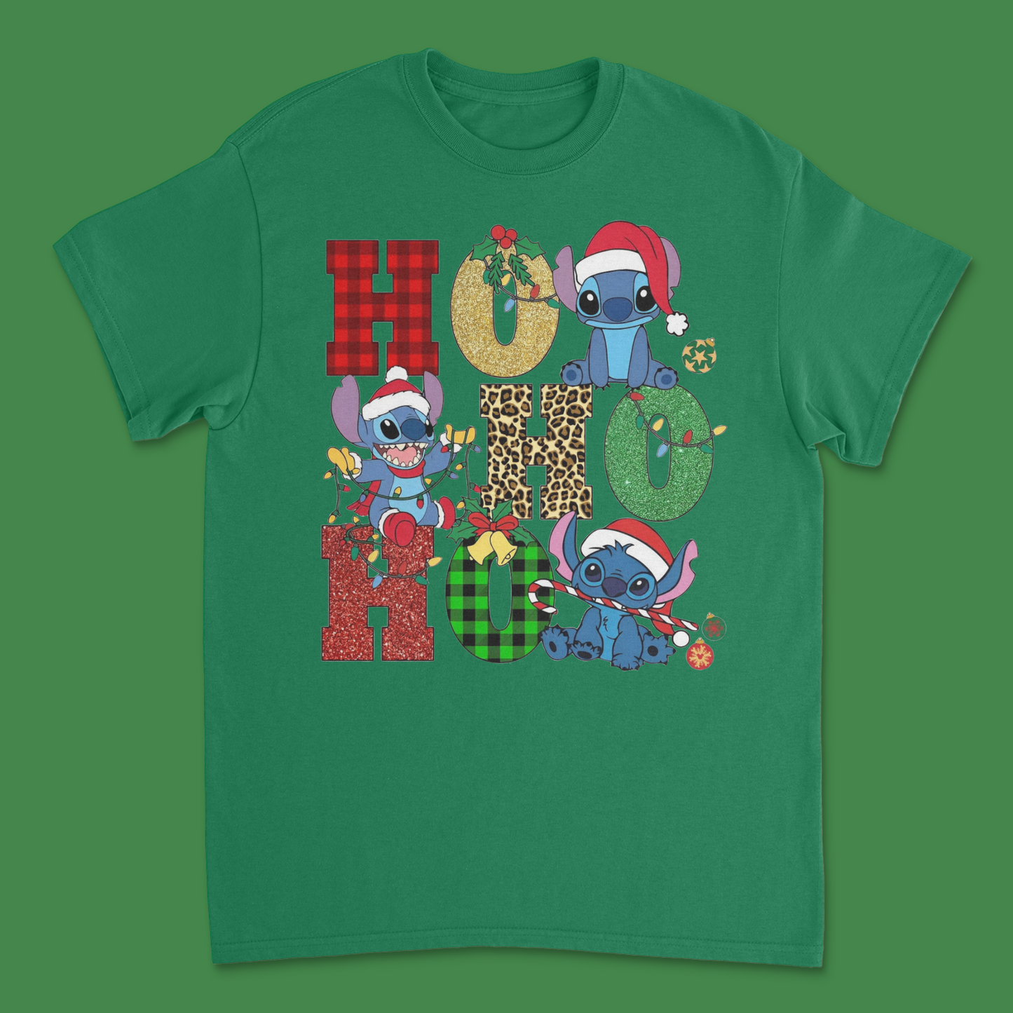 Ho Ho Ho Stitch Christmas Shirt - Funny Holiday Tee for Disney Fans