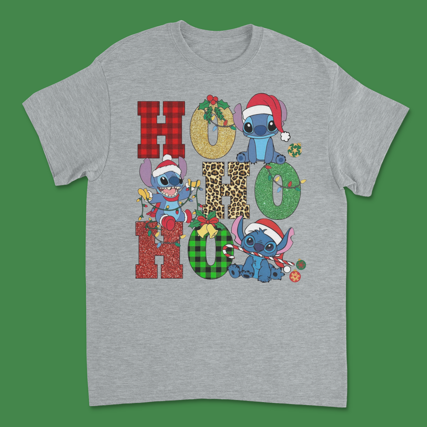 Ho Ho Ho Stitch Christmas Shirt - Funny Holiday Tee for Disney Fans