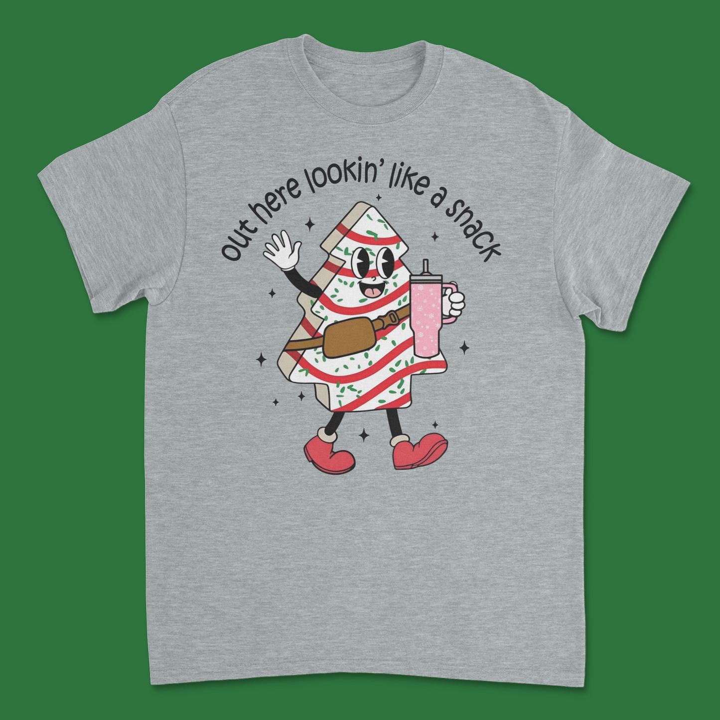 Out Here Looking Like a Snack Little Debbie Christmas Tree Shirt - Funny Holiday Tee