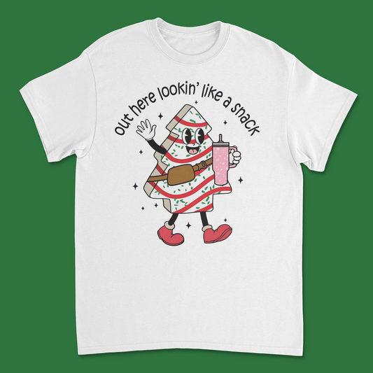 Out Here Looking Like a Snack Little Debbie Christmas Tree Shirt - Funny Holiday Tee