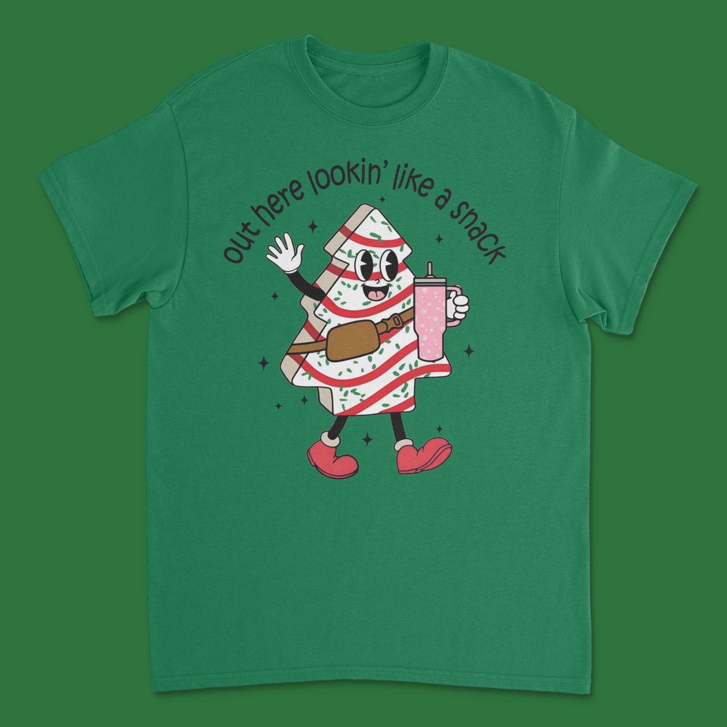 Out Here Looking Like a Snack Little Debbie Christmas Tree Shirt - Funny Holiday Tee