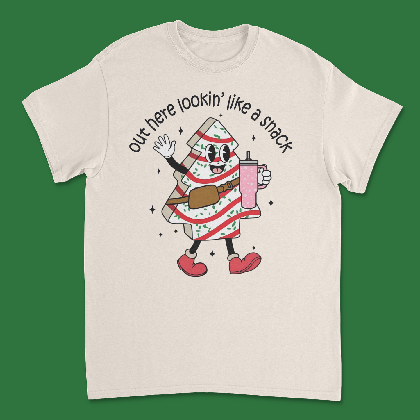 Out Here Looking Like a Snack Little Debbie Christmas Tree Shirt - Funny Holiday Tee