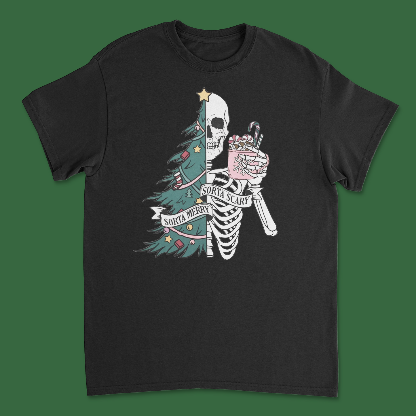 Sorta Merry Sorta Scary Christmas Shirt - Funny Holiday Mashup Tee