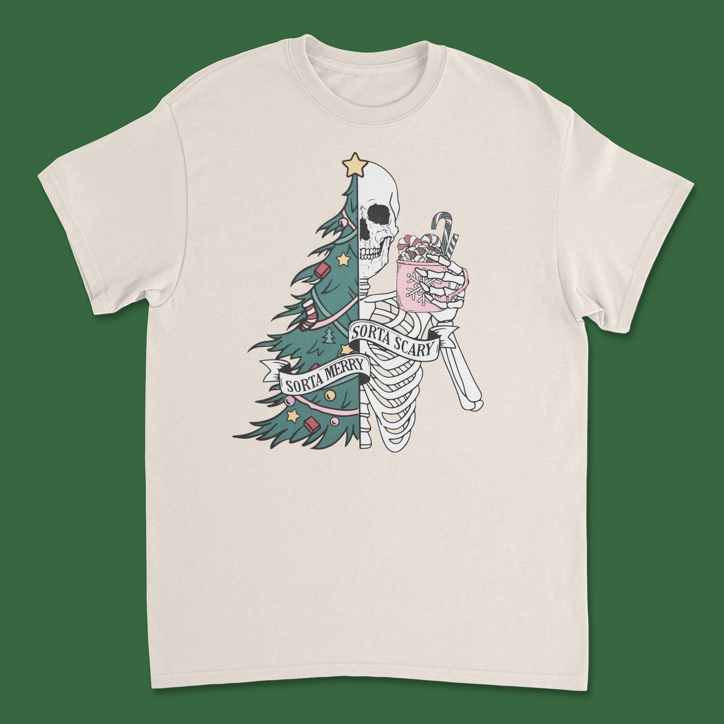 Sorta Merry Sorta Scary Christmas Shirt - Funny Holiday Mashup Tee