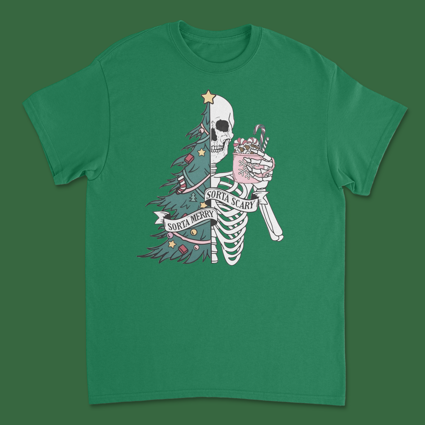 Sorta Merry Sorta Scary Christmas Shirt - Funny Holiday Mashup Tee