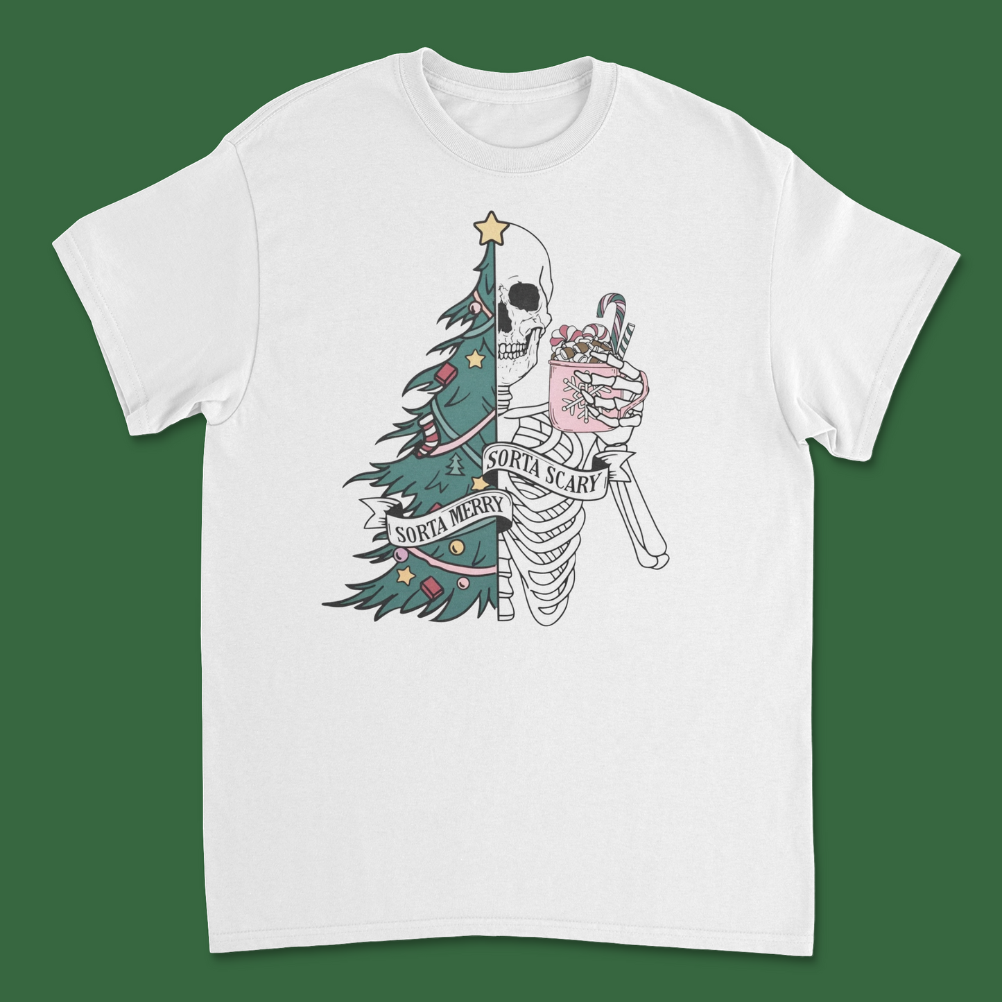 Sorta Merry Sorta Scary Christmas Shirt - Funny Holiday Mashup Tee