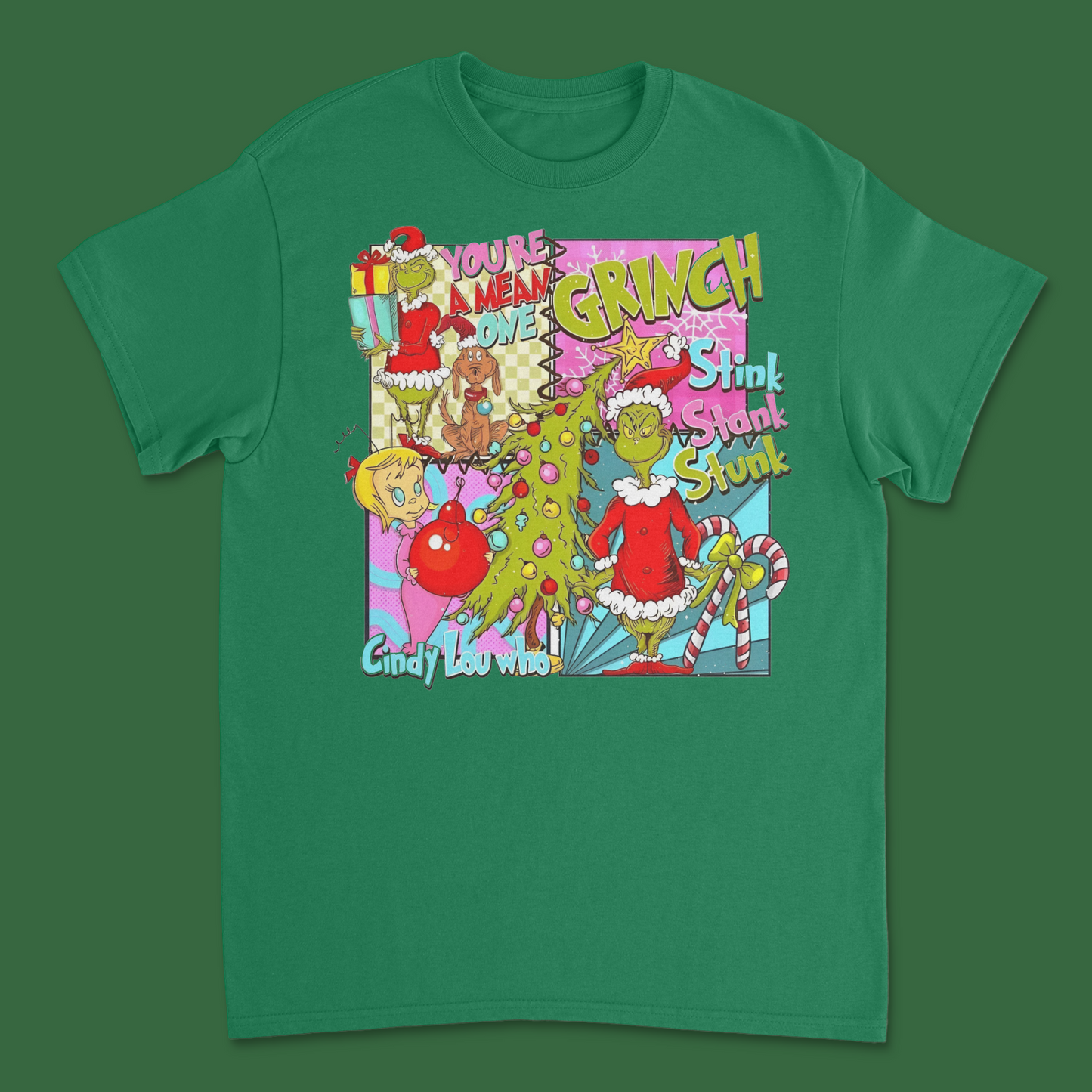 You're a Mean One Mr. Grinch Graphic Tee - Fun and Festive Holiday Shirt