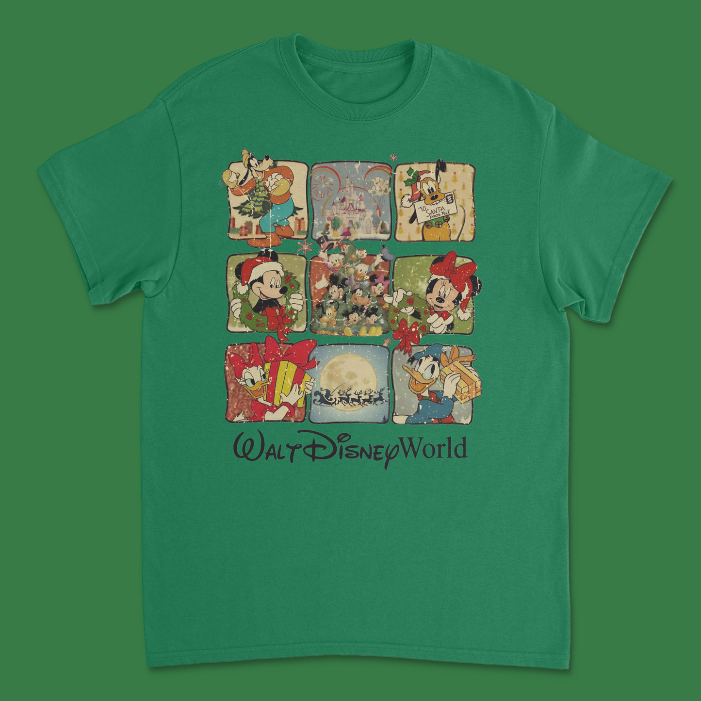 Retro Walt Disney Christmas Shirt - Vintage-Inspired Holiday Tee for Disney Fans