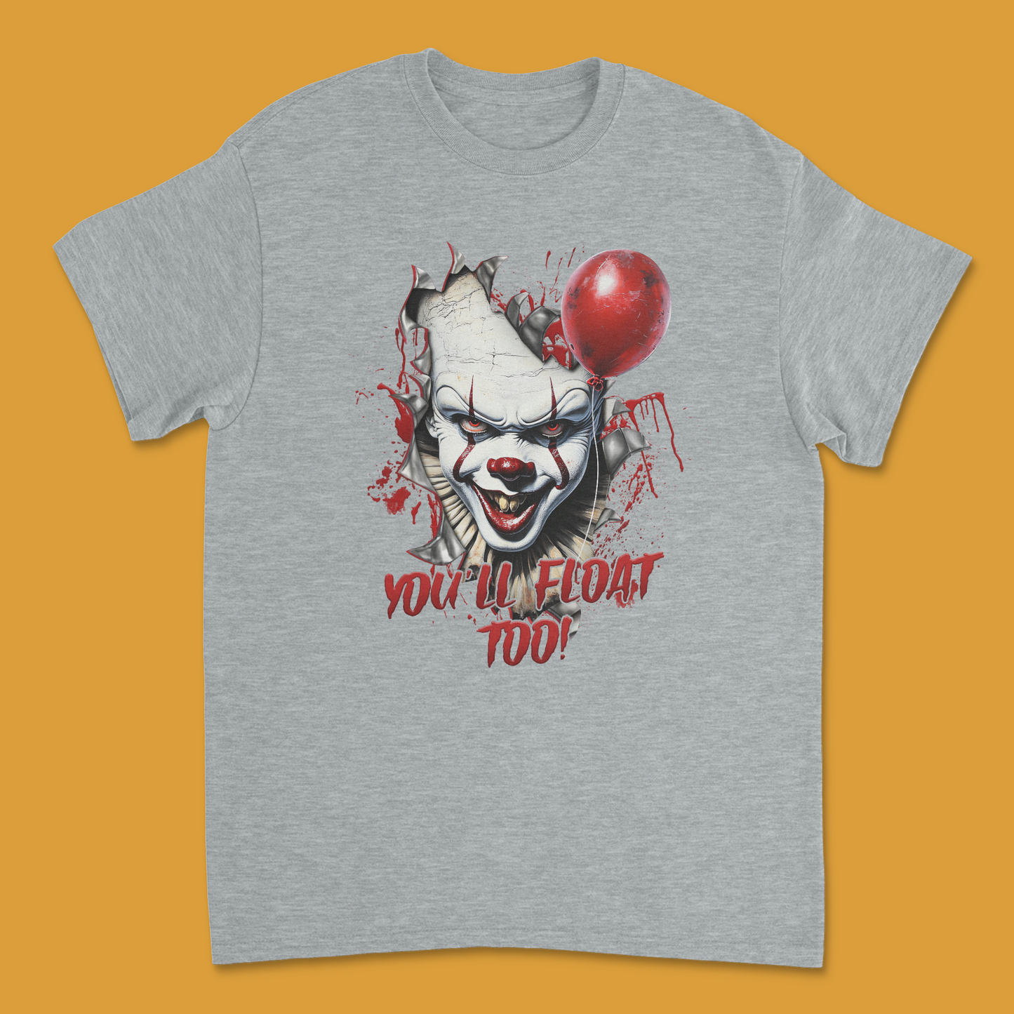 Pennywise "You'll Float Too" T-Shirt | Creepy Clown Halloween Horror Tee