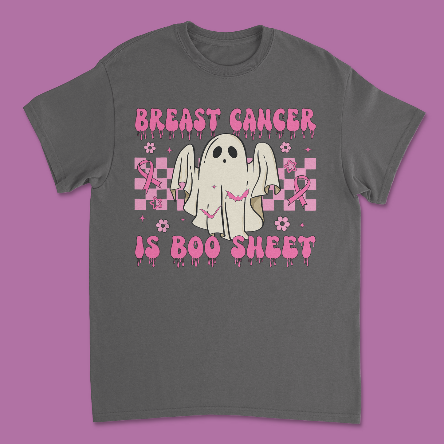 Breast Cancer Awareness T-Shirt | "Breast Cancer is Boo Sheet" – Fun Halloween Design