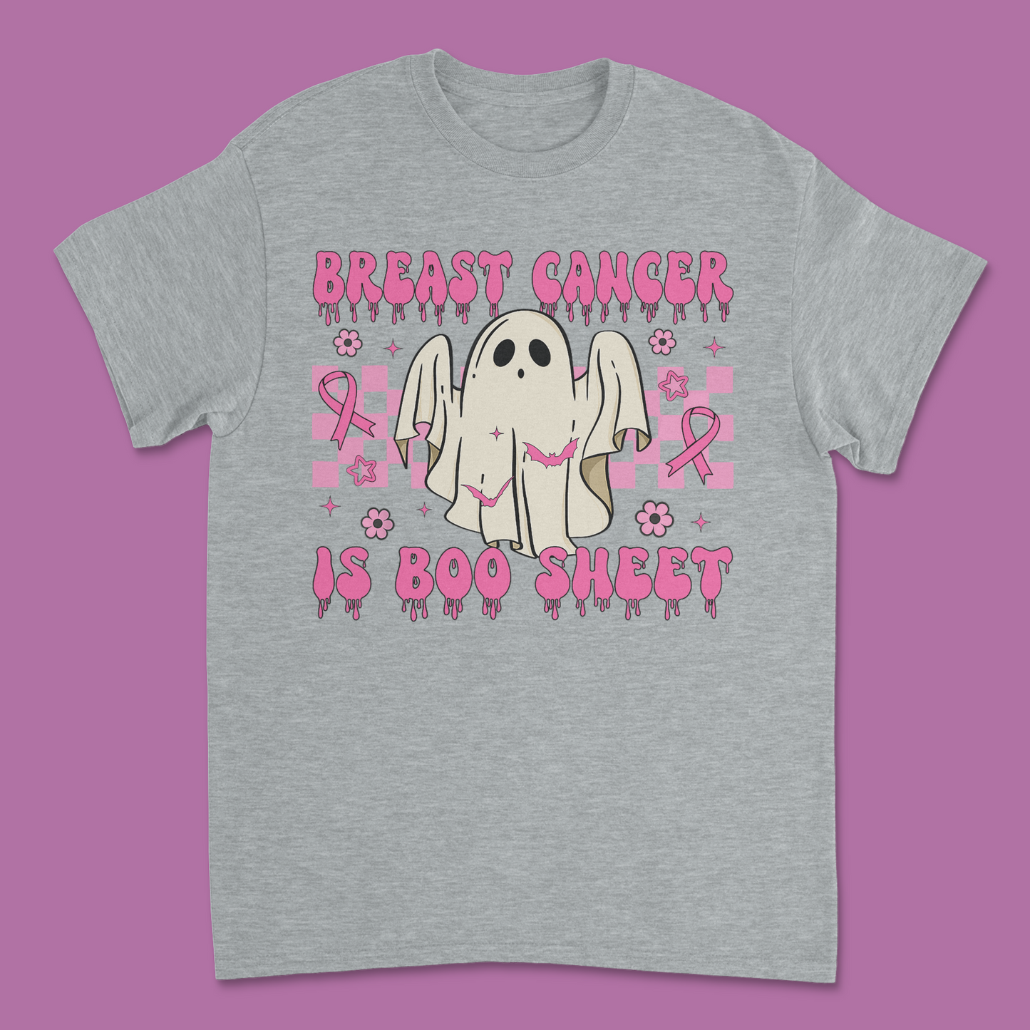 Breast Cancer Awareness T-Shirt | "Breast Cancer is Boo Sheet" – Fun Halloween Design