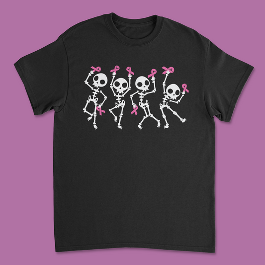 Breast Cancer Awareness Dancing Skeleton Shirt