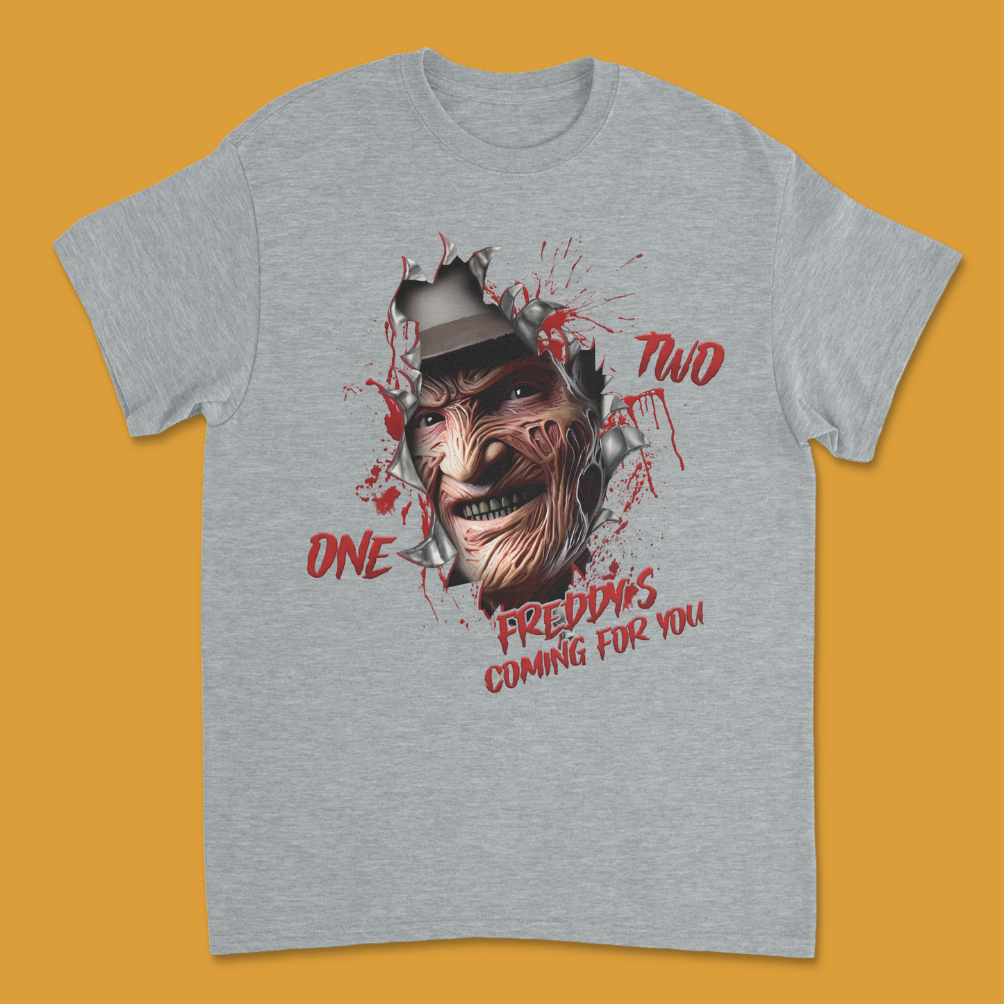 Freddy Krueger "One, Two, Freddy’s Coming for You" T-Shirt | Iconic Nightmare Horror Tee