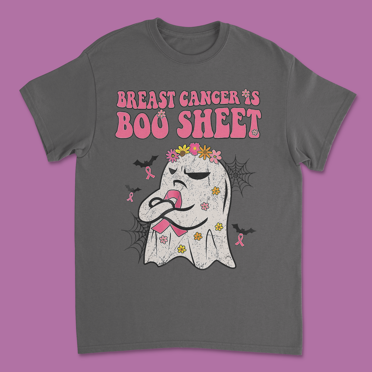 Breast Cancer Awareness T-Shirt | "Breast Cancer is Boo Sheet" – Fun Halloween Design