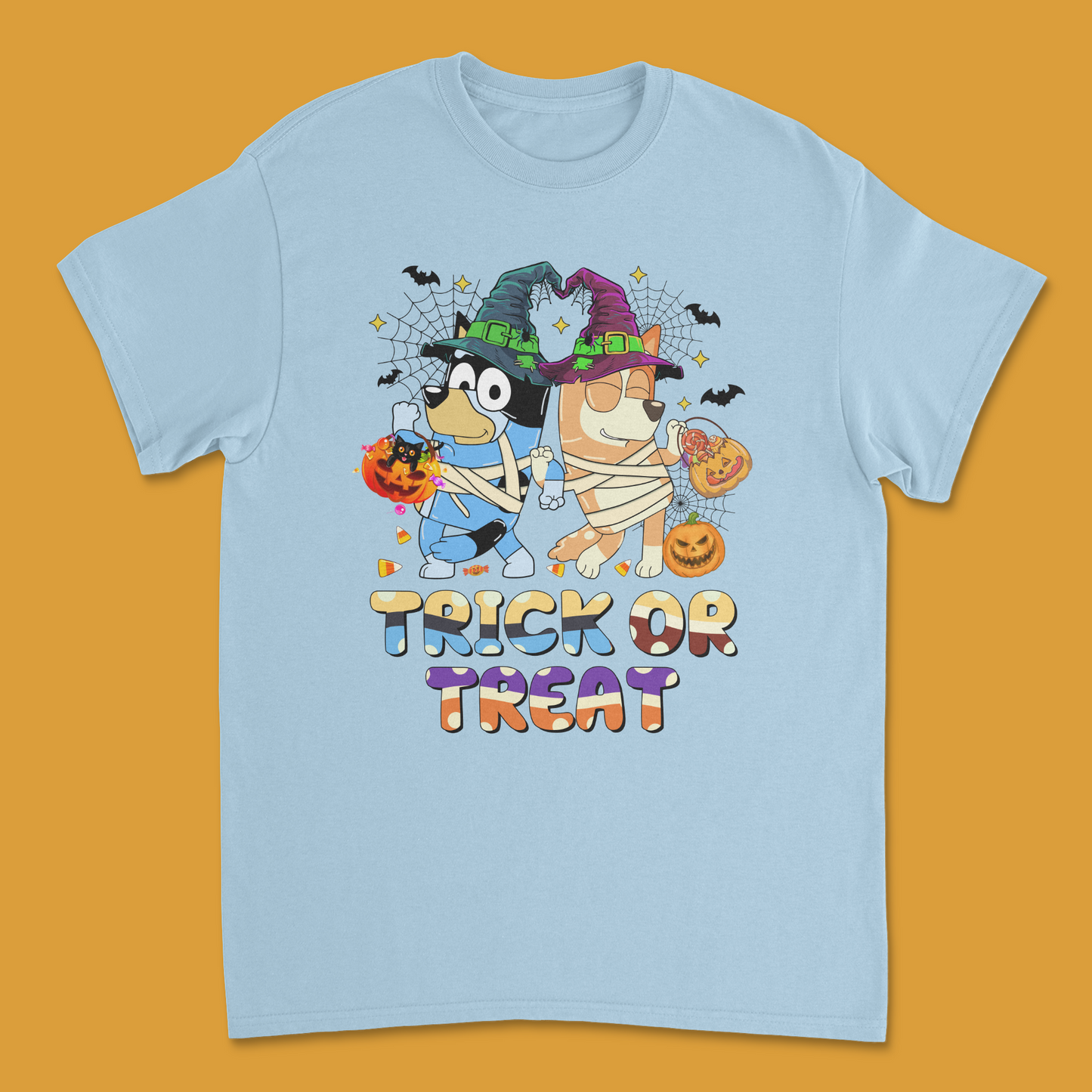 Bluey "Trick or Treat" Kids Halloween T-Shirt | Fun & Festive Bluey Tee