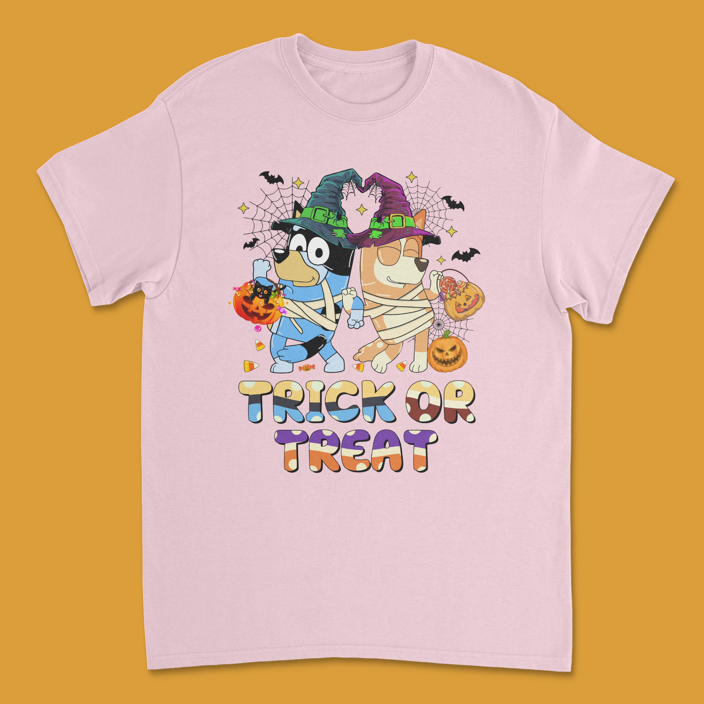 Bluey "Trick or Treat" Kids Halloween T-Shirt | Fun & Festive Bluey Tee