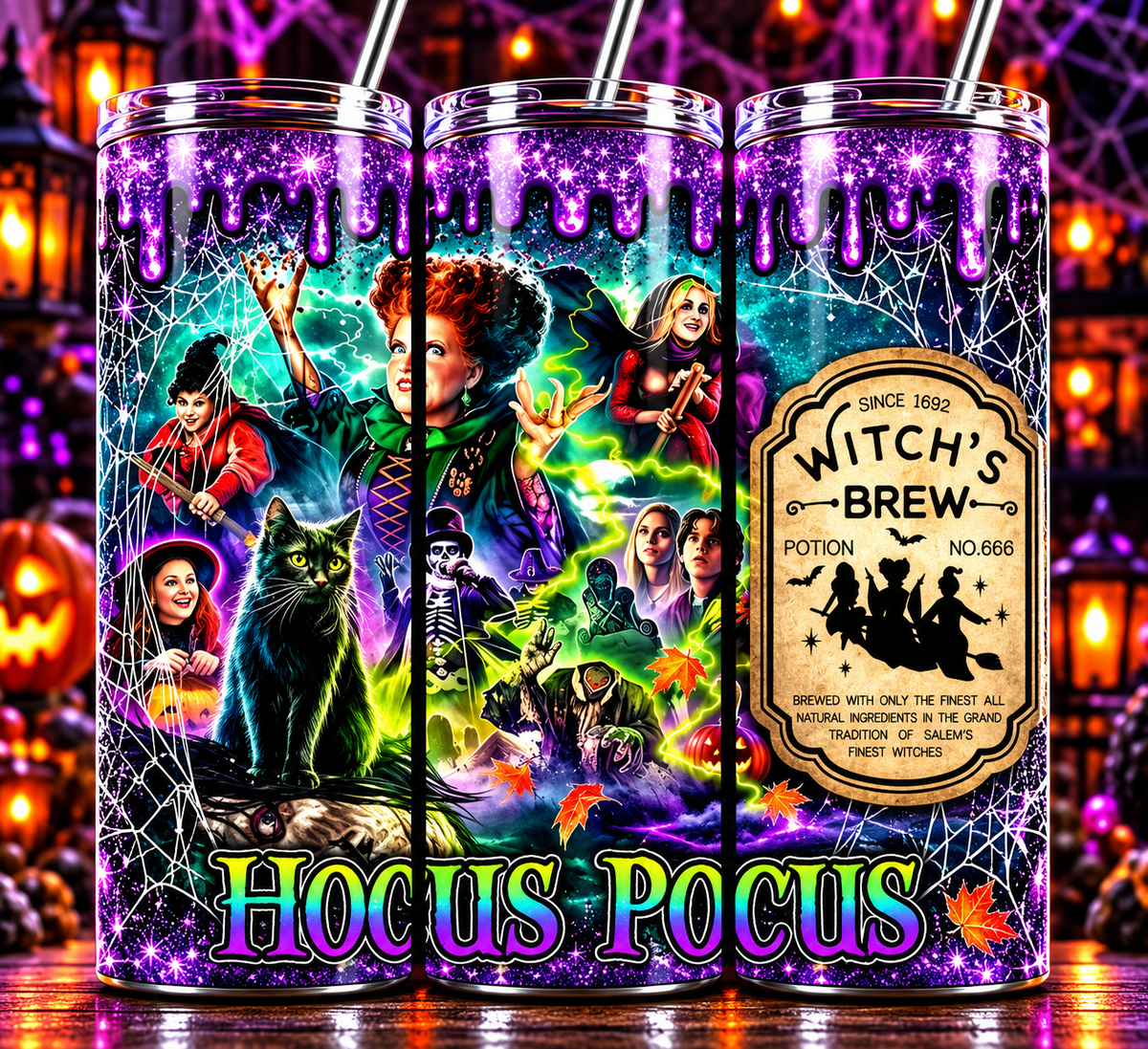 Hocus Pocus Witches Brew 20 oz Tumbler – Sanderson Sisters Halloween Cup