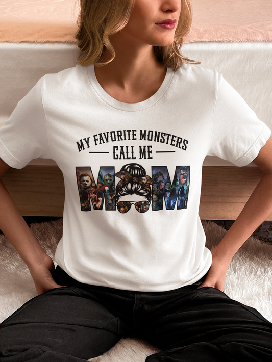 Favorite Monsters Call Me Mom" T-Shirt | Cute Halloween Mom Tee